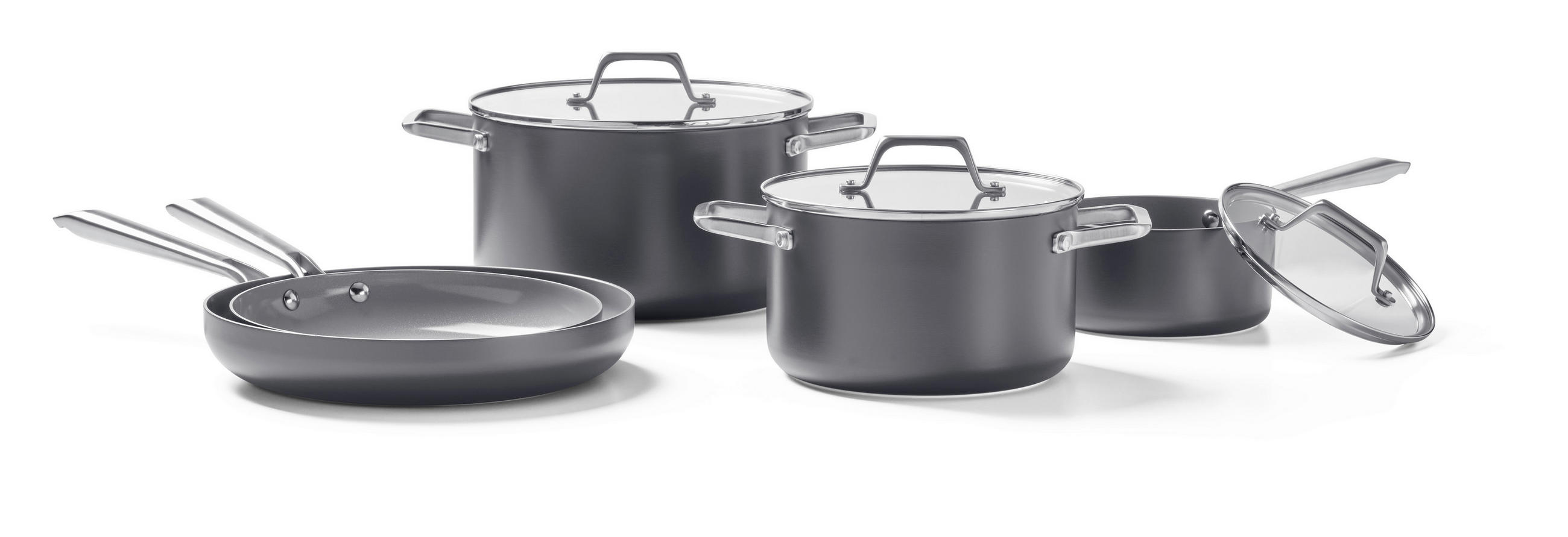 SET POSOD 5/1  - siva/prosojno, Basics, kovina/steklo - Homeware Profession.