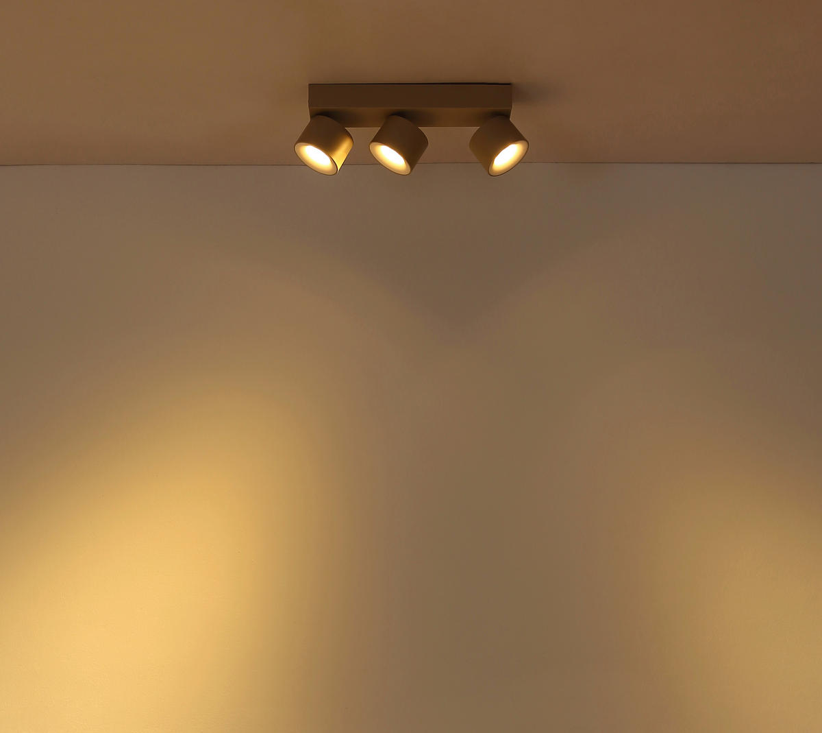 LED-STRAHLER 33/7.2/12 cm   - Sandfarben/Weiß, Design, Kunststoff/Metall (33/7.2/12cm) - Globo