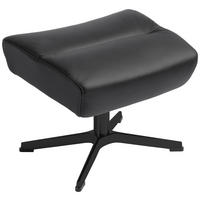 HOCKER in Leder Schwarz  - Schwarz, Design, Leder/Metall (51/39/38cm) - Conform