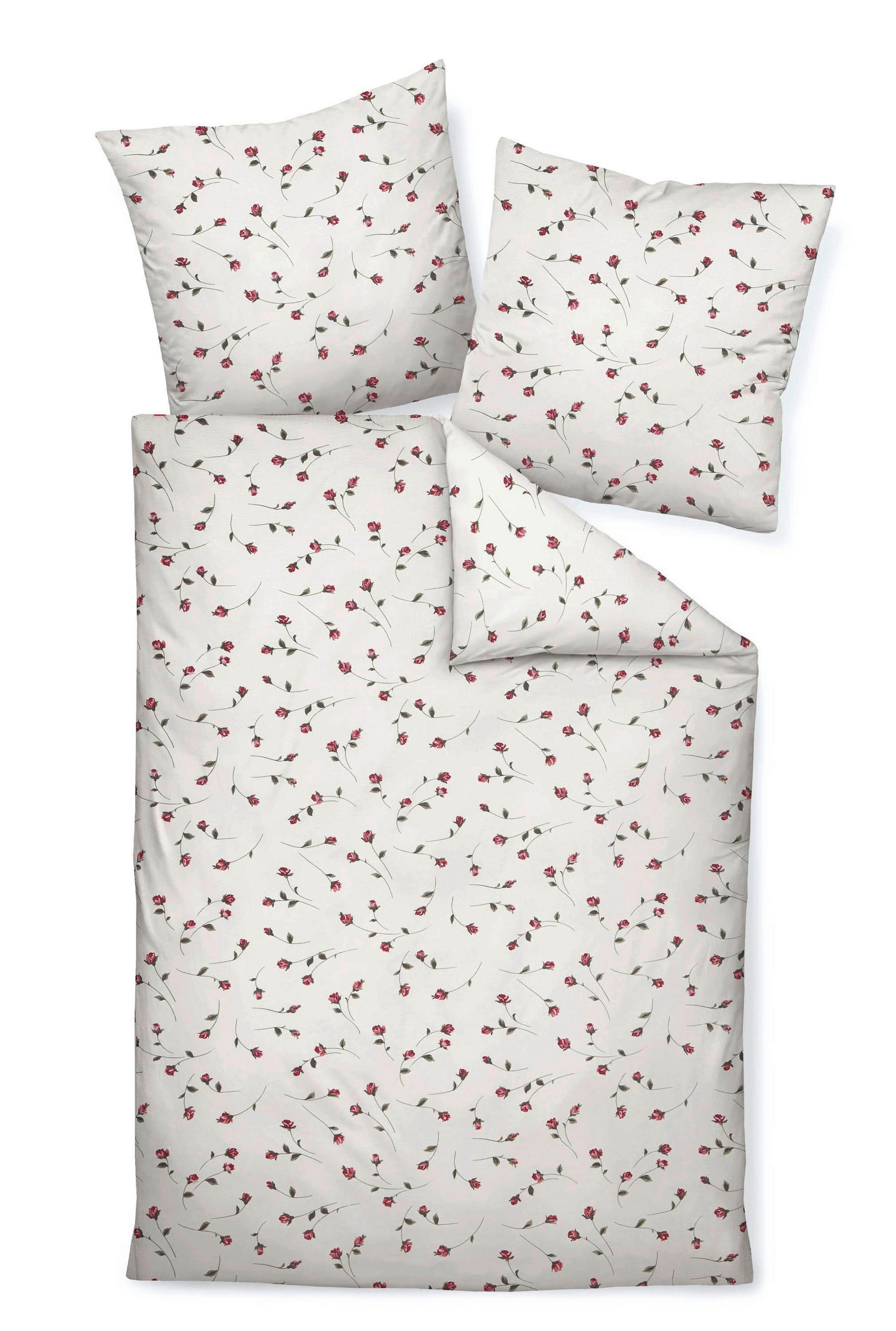 BETTWÄSCHE Seersucker 155/200 cm  - Rot, Basics, Textil (155/200cm) - Janine