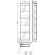 SCHUHSCHRANK 50/195/18 cm  - Weiß, Design, Glas/Holz (50/195/18cm) - Xora