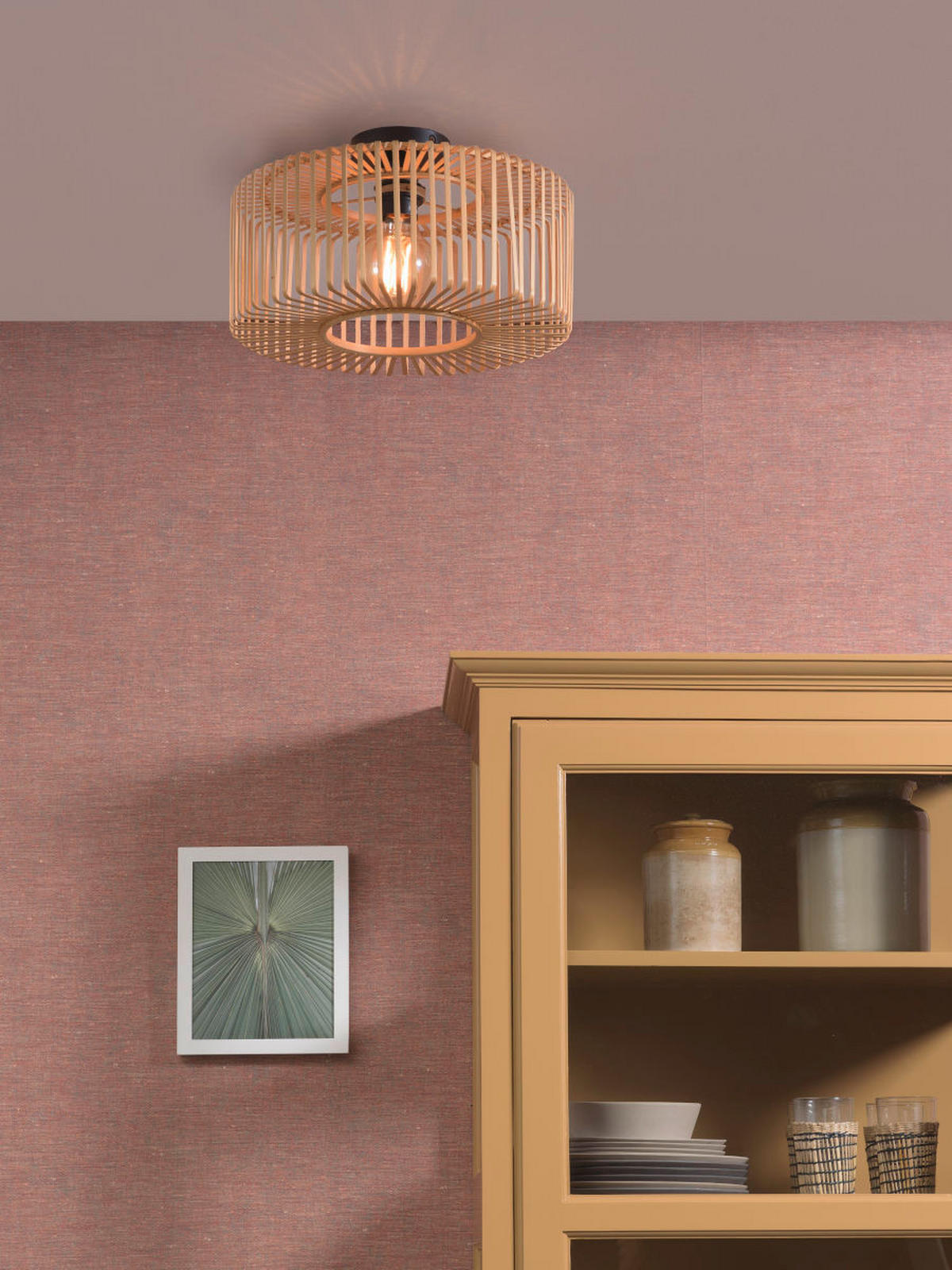 DECKENLEUCHTE GOOD&MOJO  40/20 cm   - Naturfarben, Trend, Holz (40/20cm) - Good & Mojo