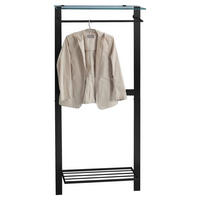 ŠATNÍ PANEL, šedá, černá, 80/190/33 cm - šedá/černá, Basics, kov/sklo (80/190/33cm)