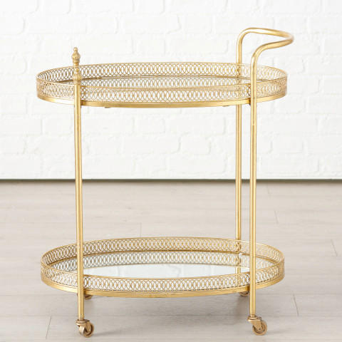 KOLICA ZA SERVIRANJE zlatna   - zlatna, Osnovno, metal (68/40/77cm)