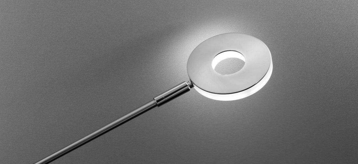 LED-STEHLEUCHTE 25/150 cm    - Chromfarben/Nickelfarben, Basics, Glas/Metall (25/150cm) - Fischer & Honsel