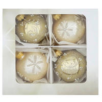 CHRISTBAUMKUGEL-SET 6 cm  - Champagner, LIFESTYLE, Glas/Metall (6cm) - X-Mas