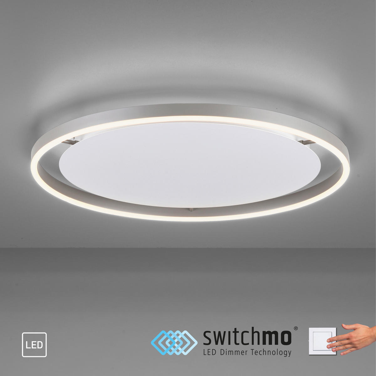 LED-DECKENLEUCHTE 58,5/58,5/5,3 cm   - Design (58,5/58,5/5,3cm)