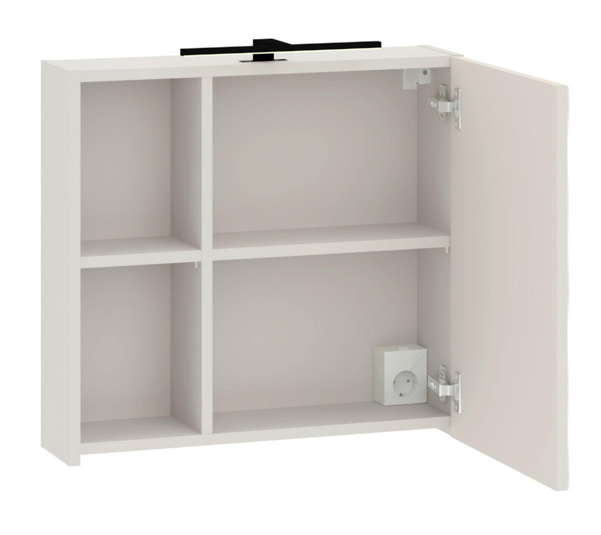 SPIEGELSCHRANK 60/56/15,1 cm  - Kaschmir, Trend, Glas/Holzwerkstoff (60/56/15,1cm) - Respekta
