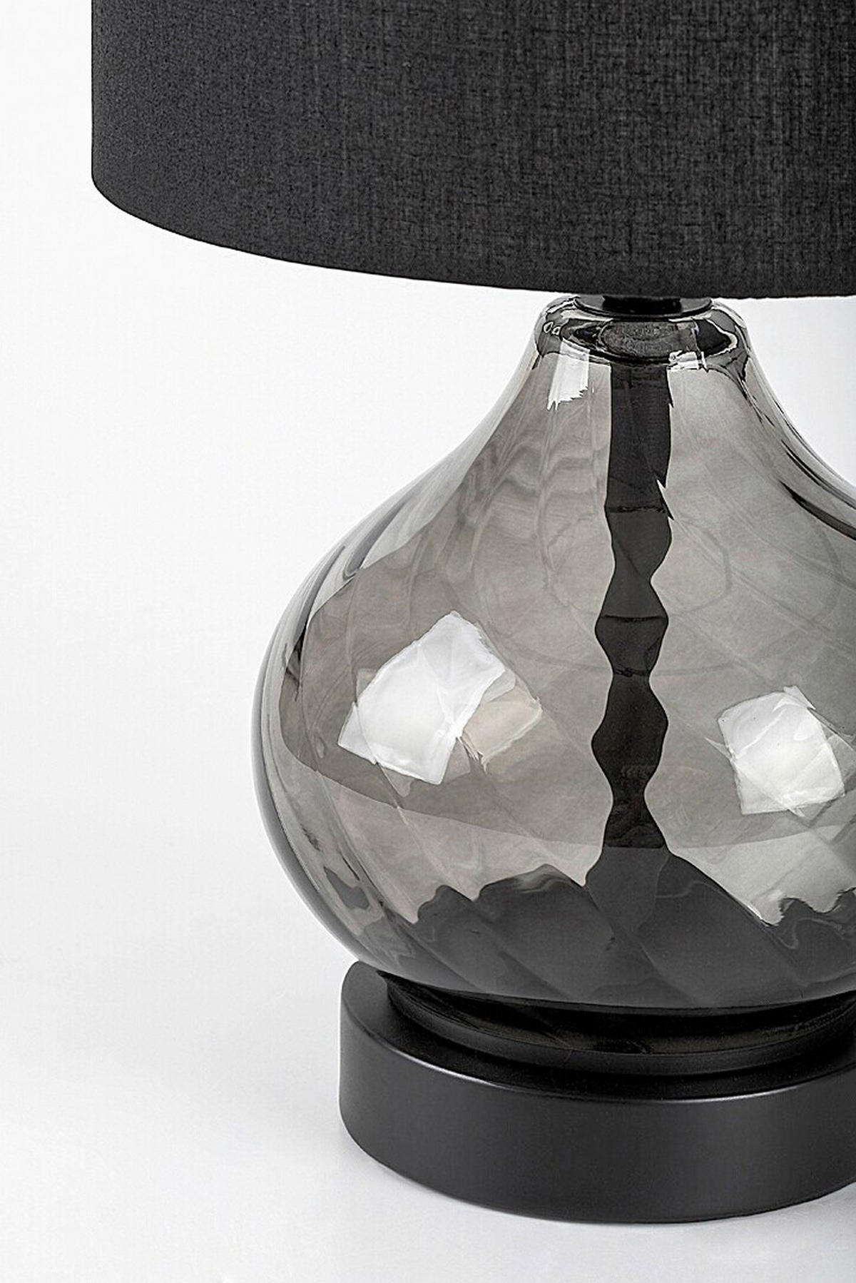 SVJETILJKA STOLNA Pirelo  - crna, Design, staklo/tekstil (20/33cm)