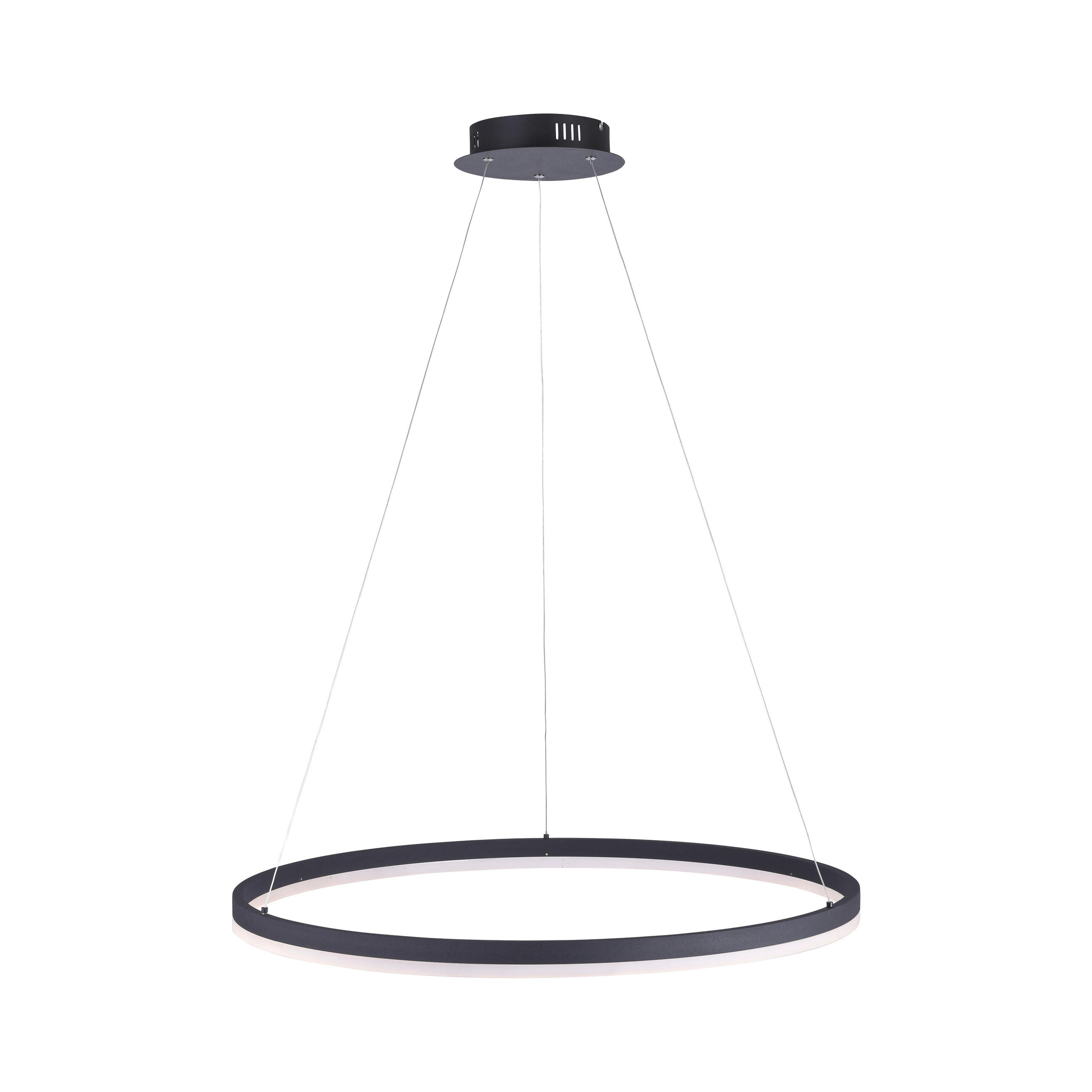 LED-HÄNGELEUCHTE Titus 80/80/120 cm   - Anthrazit, Design, Kunststoff/Metall (80/80/120cm) - Paul Neuhaus