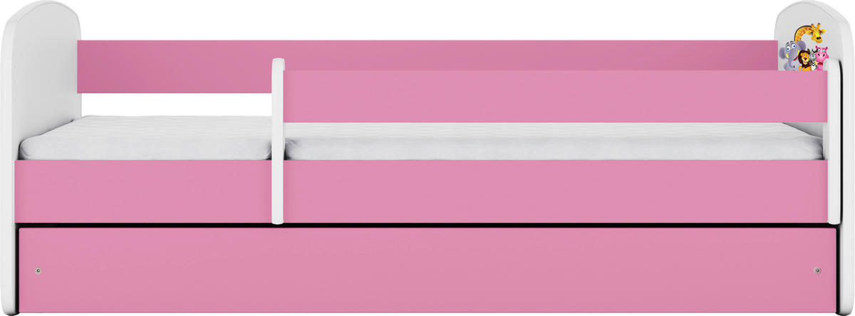 KINDER-/JUNIORBETT - Pink/Birkefarben, MODERN, Holz/Holzwerkstoff (80/160cm) - MID.YOU