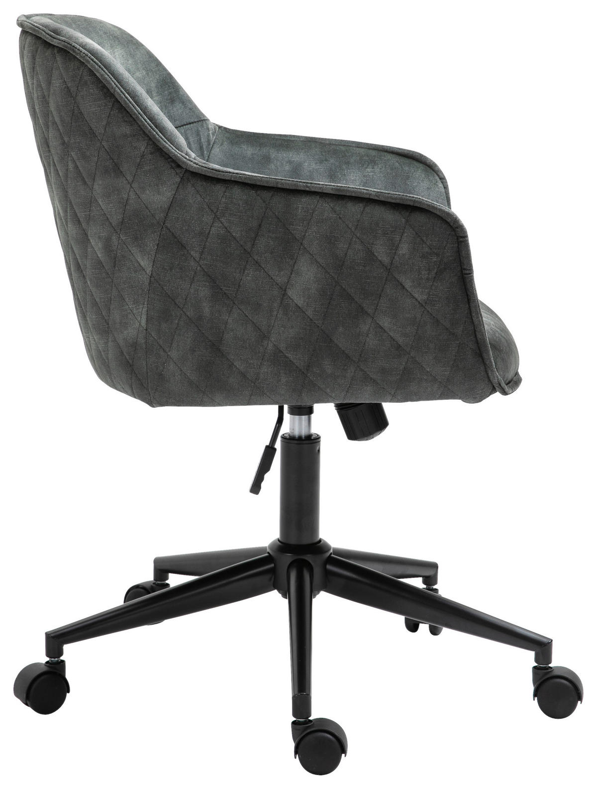 DREHSTUHL  in Samt Grün  - Schwarz/Grün, MODERN, Kunststoff/Textil (57/91/58cm) - MID.YOU