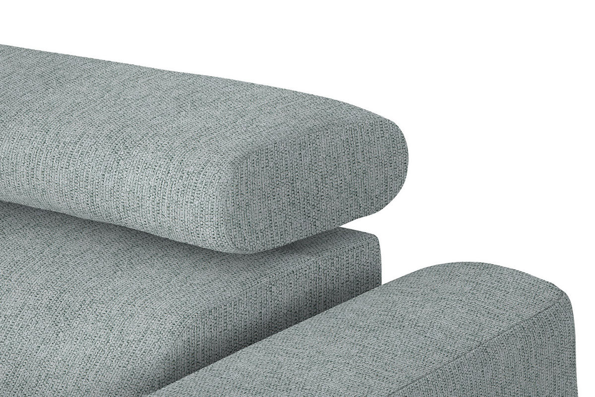 ECKSOFA in Webstoff Grau  205/280 cm  - Schwarz/Grau, Design, Textil/Metall (205/280cm) - Xora
