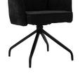 ARMLEHNSTUHL  Sitzfläche 180° drehbar Mikrofaser  - Schwarz, Design, Textil/Metall (60/90/68cm) - Carryhome