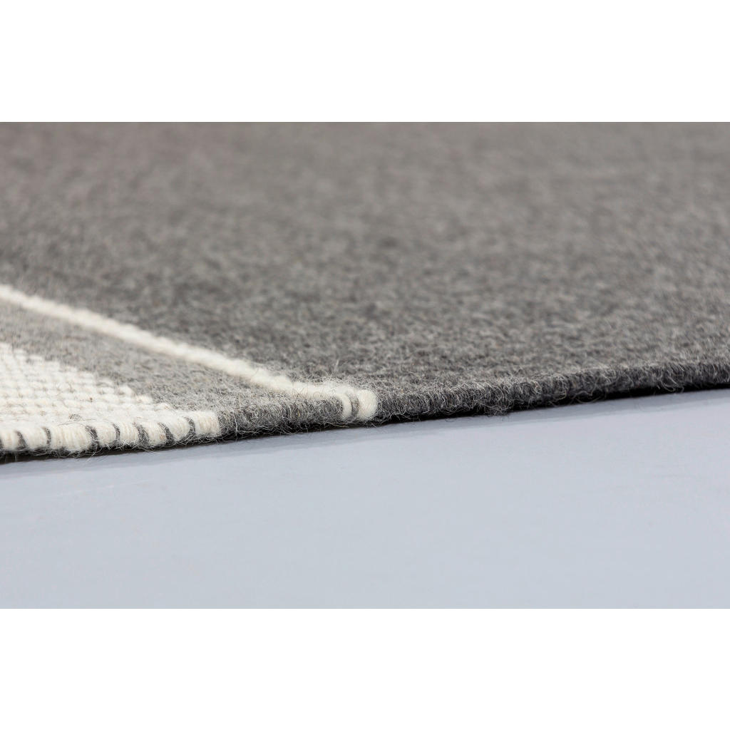 Thumbnail - Schöner Wohnen Handwebteppich Botana, Grau, Textil, rechteckig, 140x200 cm, Bsci, Oeko-Tex® Standard 100, für Fußbodenhe...
