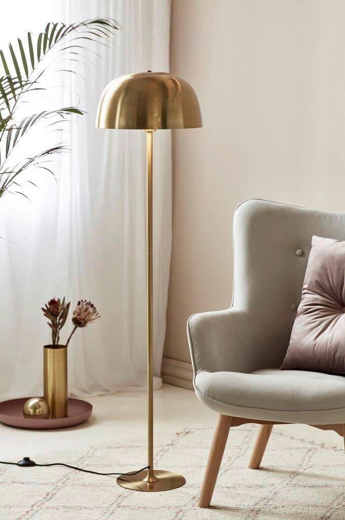 STEHLEUCHTE 36/140 cm    - Messingfarben, Design, Metall (36/140cm) - Nordlux
