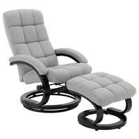 RELAXSESSELSET DAMIAN Linon Hocker    - Beige/Schwarz, MODERN, Textil/Metall (67/78/94cm) - P & B