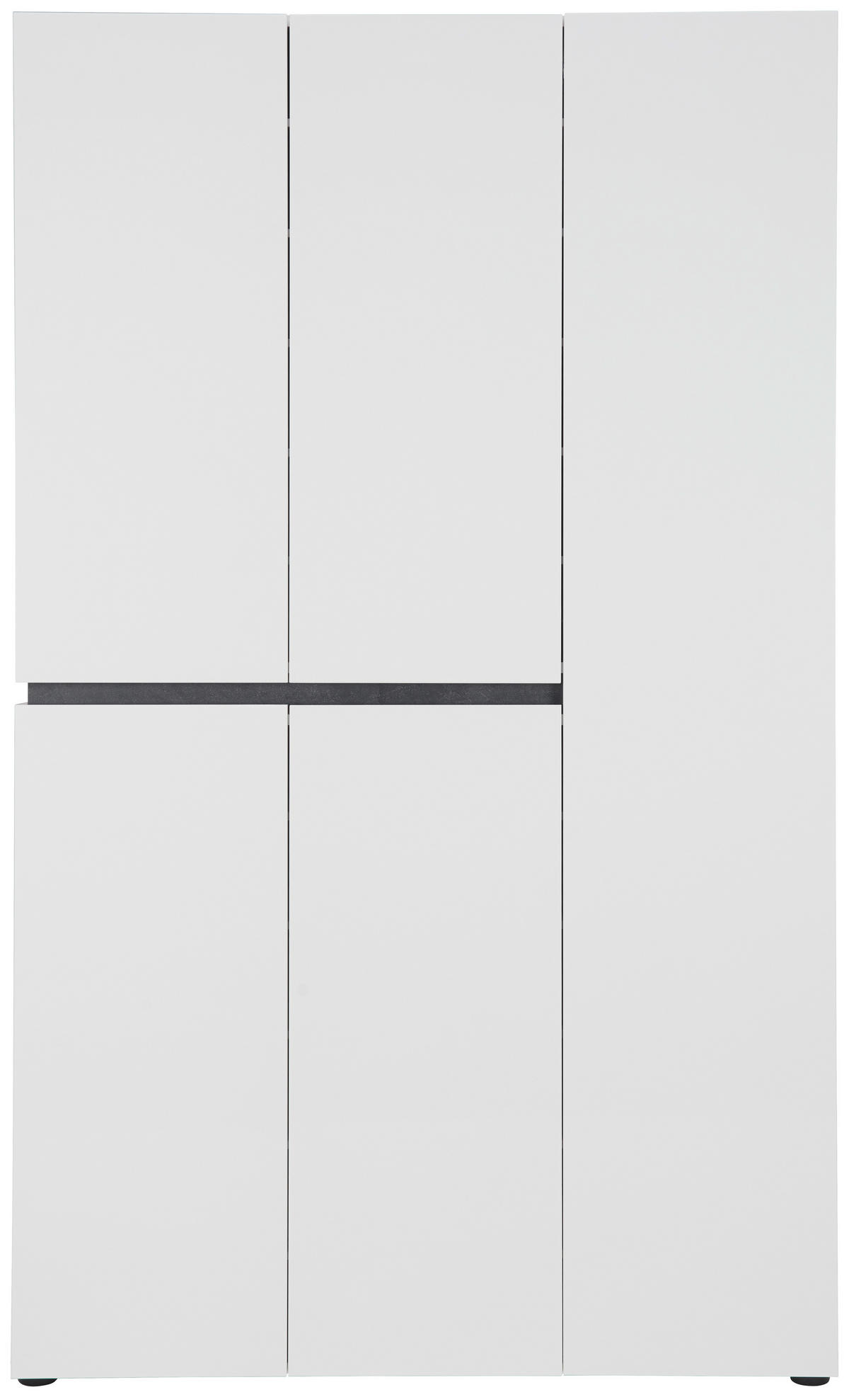 SCHUHSCHRANK Anthrazit, Weiß  - Anthrazit/Schwarz, Design, Holzwerkstoff/Kunststoff (120,2/200/34cm) - Voleo
