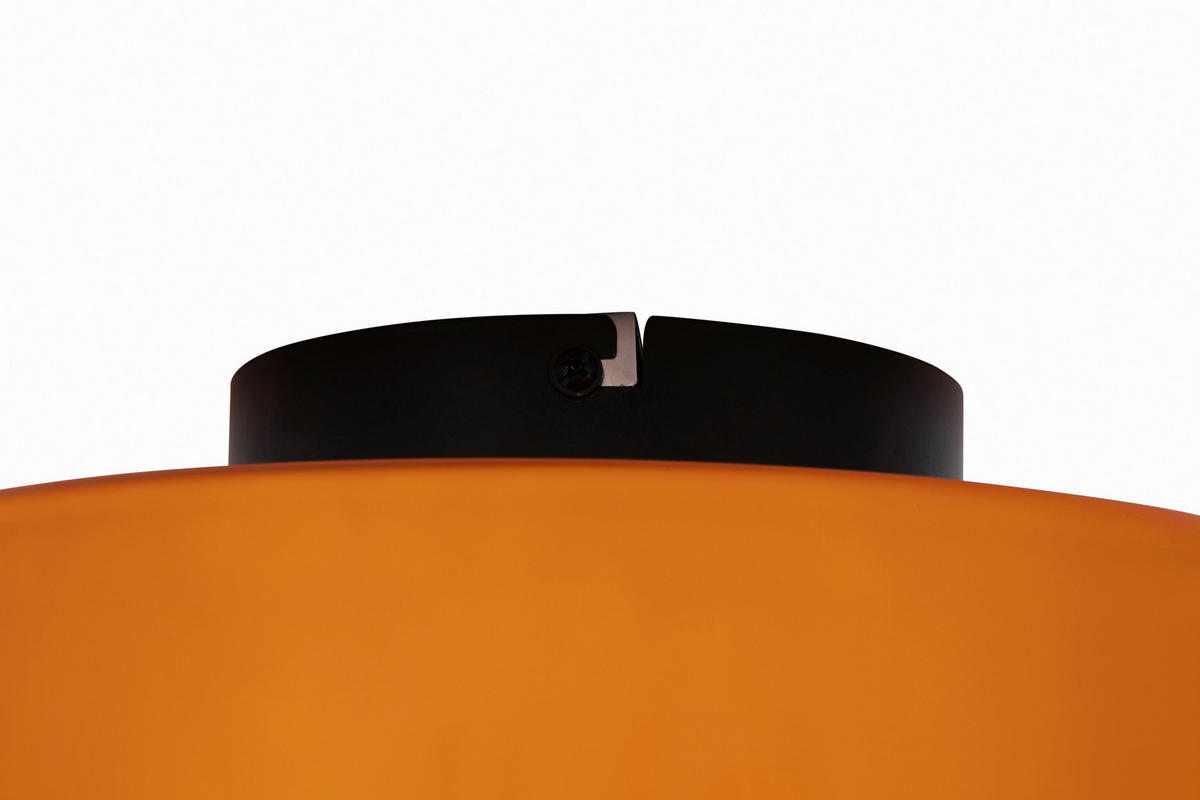 DECKENLEUCHTE 25/13 cm   - Orange, Design, Glas/Metall (25/13cm) - Collet's Monde