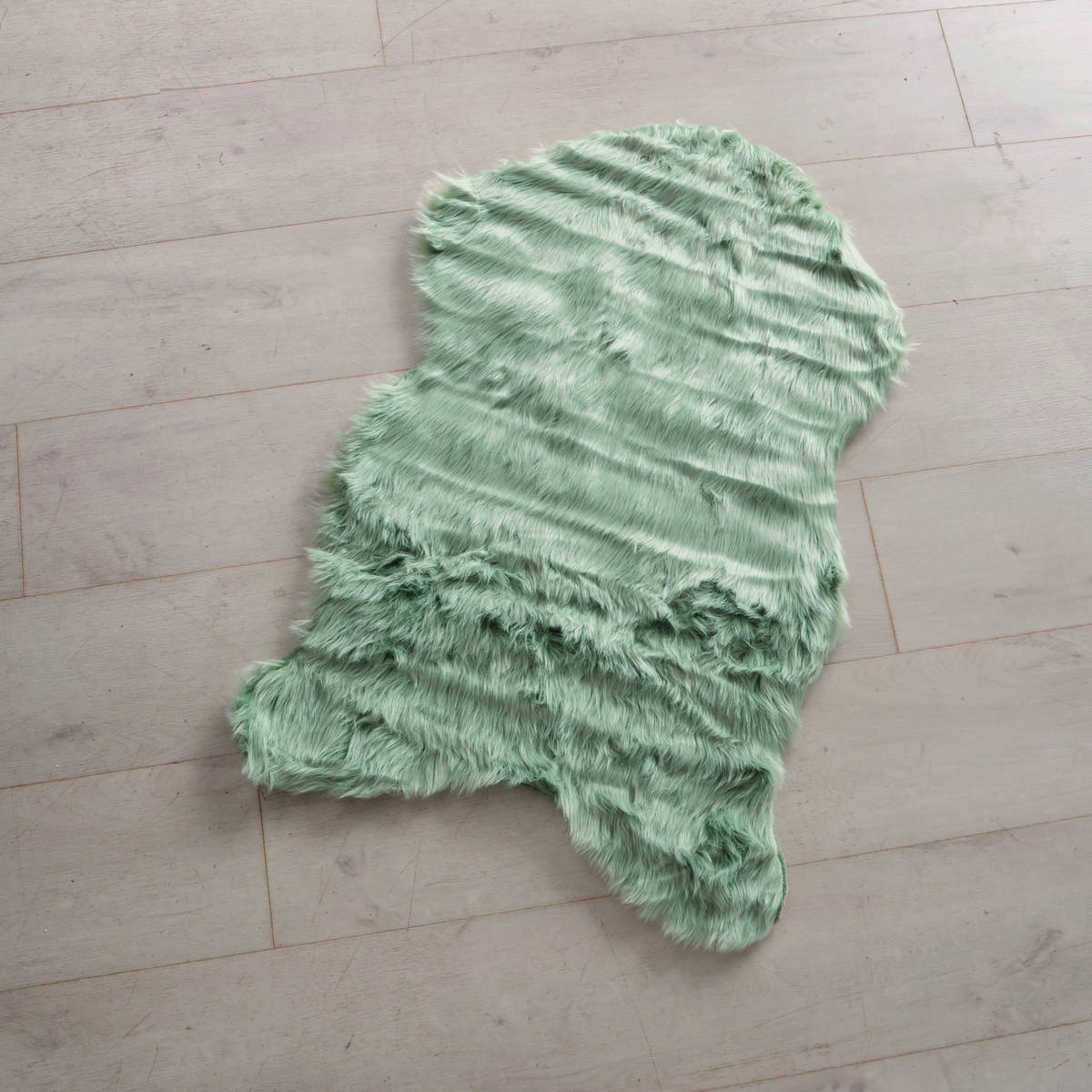 KUNSTFELL  - Salbeigrün/Creme, Basics, Kunststoff (90/60/2cm)