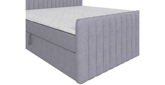 BOXBETT 180/200 cm  in Silberfarben  - Silberfarben/Schwarz, Basics, Kunststoff/Textil (180/200cm) - Carryhome