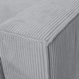 WOHNLANDSCHAFT  in Cord Hellgrau  - Hellgrau/Schwarz, KONVENTIONELL, Kunststoff/Textil (155/348/155cm) - Carryhome