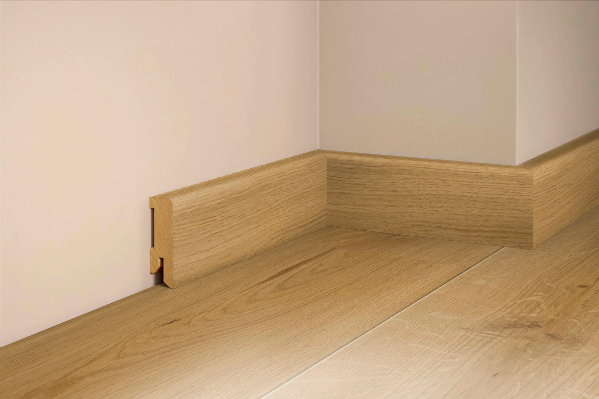 SOCKELLEISTE, Eiche Natur  - Basics, Holz (250/5/1,6cm) - Tilo