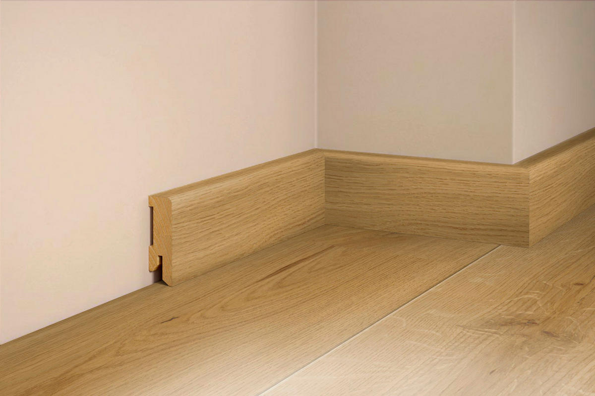 SOCKELLEISTE, Eiche Natur  - Basics, Holz (250/5/1,6cm) - Tilo
