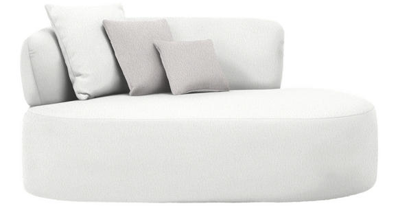 RÉCAMIERE in Bouclé Creme, Hellrosa - Hellrosa/Creme, MODERN, Kunststoff/Textil (166/86/105cm) - Hom`in