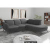 ECKSOFA ZOE E Dunkelgrau Flachgewebe  - Dunkelgrau/Schwarz, KONVENTIONELL, Textil/Metall (300/267cm) - Sit & More