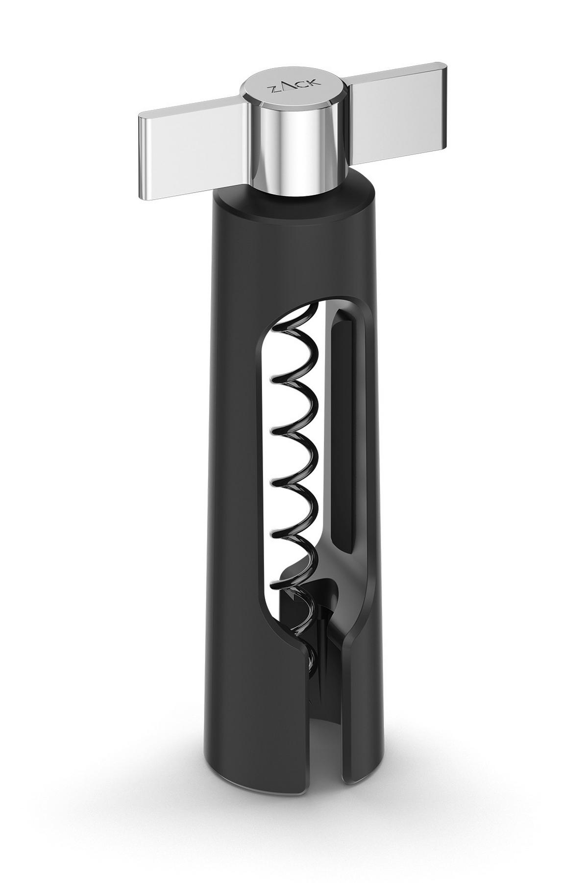 KORKENZIEHER - Schwarz, KONVENTIONELL, Kunststoff/Metall (7,4/16/4,1cm) - Zack