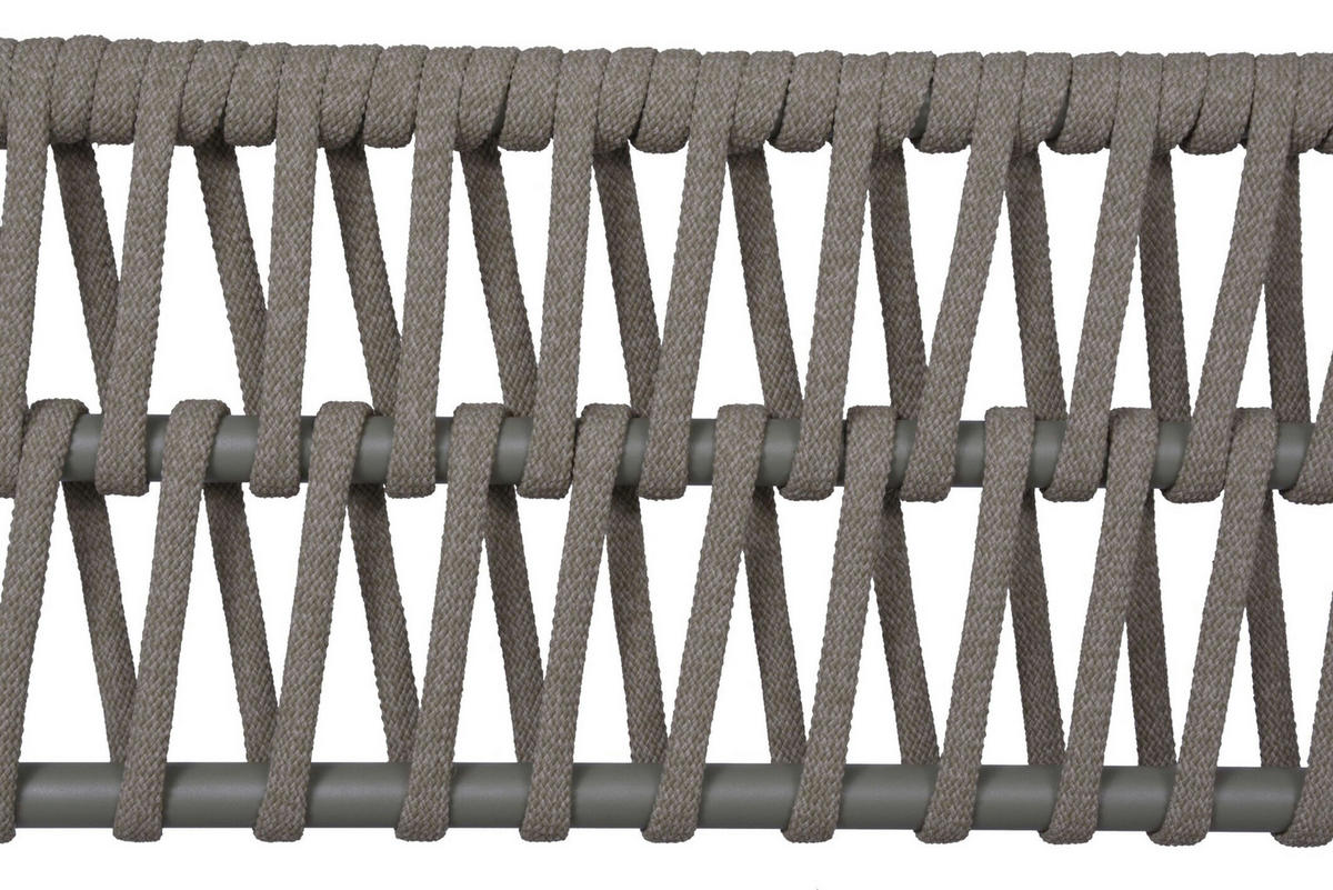 GARTEN-CHAISELONGUE Taupe, Olivgrün Aluminium  - Taupe/Olivgrün, Basics, Textil/Metall (119/72/154cm) - Joop!