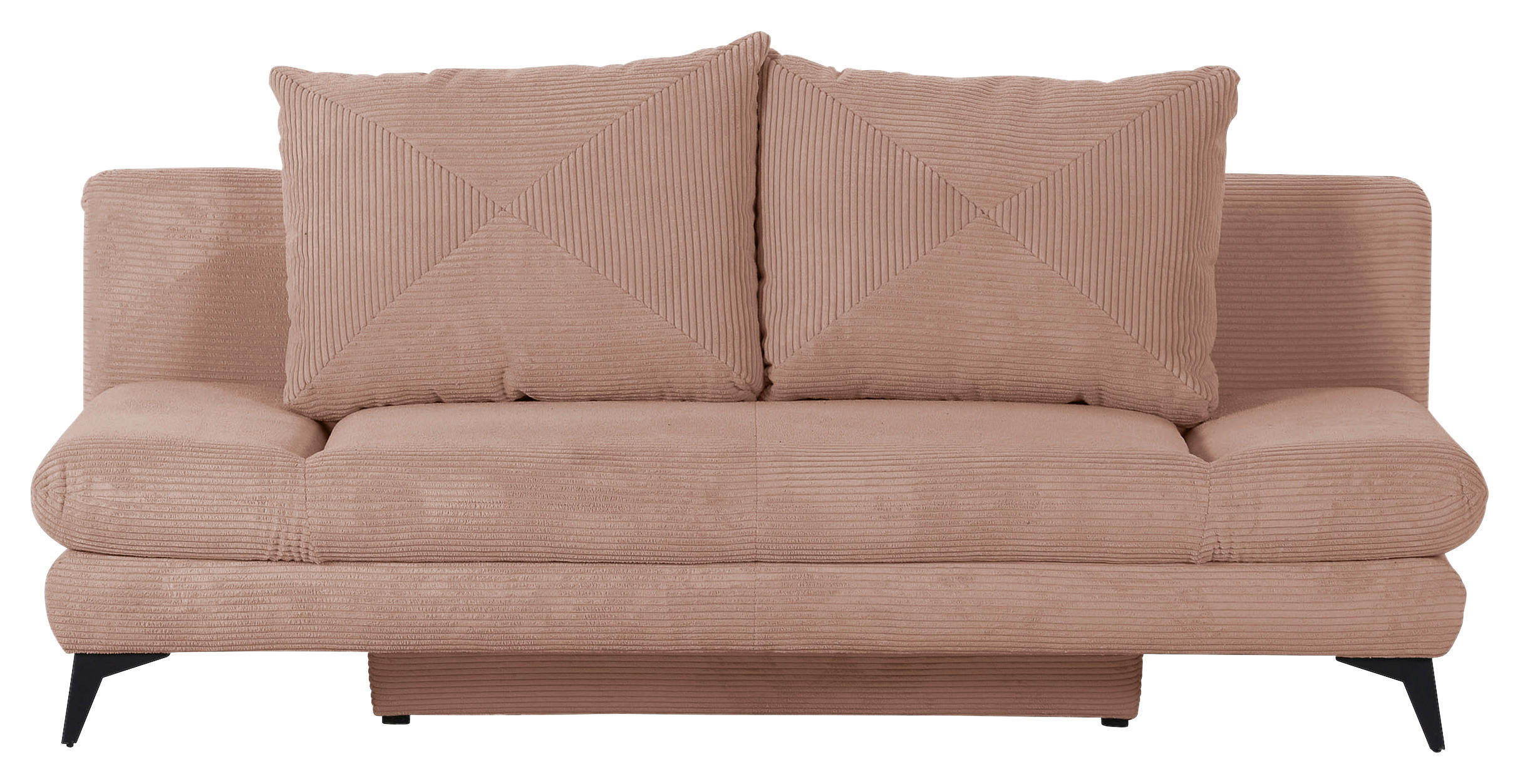SOFA LEŽAJ ružičasta  - ružičasta/crna, Konvencionalno, tekstil/metal (200/78/95cm) - home24