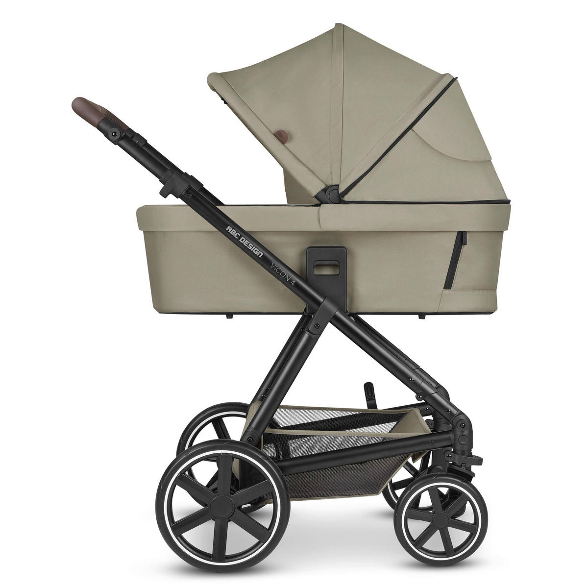 KINDERWAGENSET  Vicon 4  Reed  - Beige/Schwarz, Basics, Textil/Metall (91/61/110cm) - ABC Design