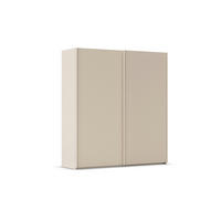SCHWEBETÜRENSCHRANK 201/223/69 cm,  in Champagner, 2 Tür(en)  - Champagner, Basics, Holzwerkstoff/Metall (201/223/69cm) - Rauch Möbel