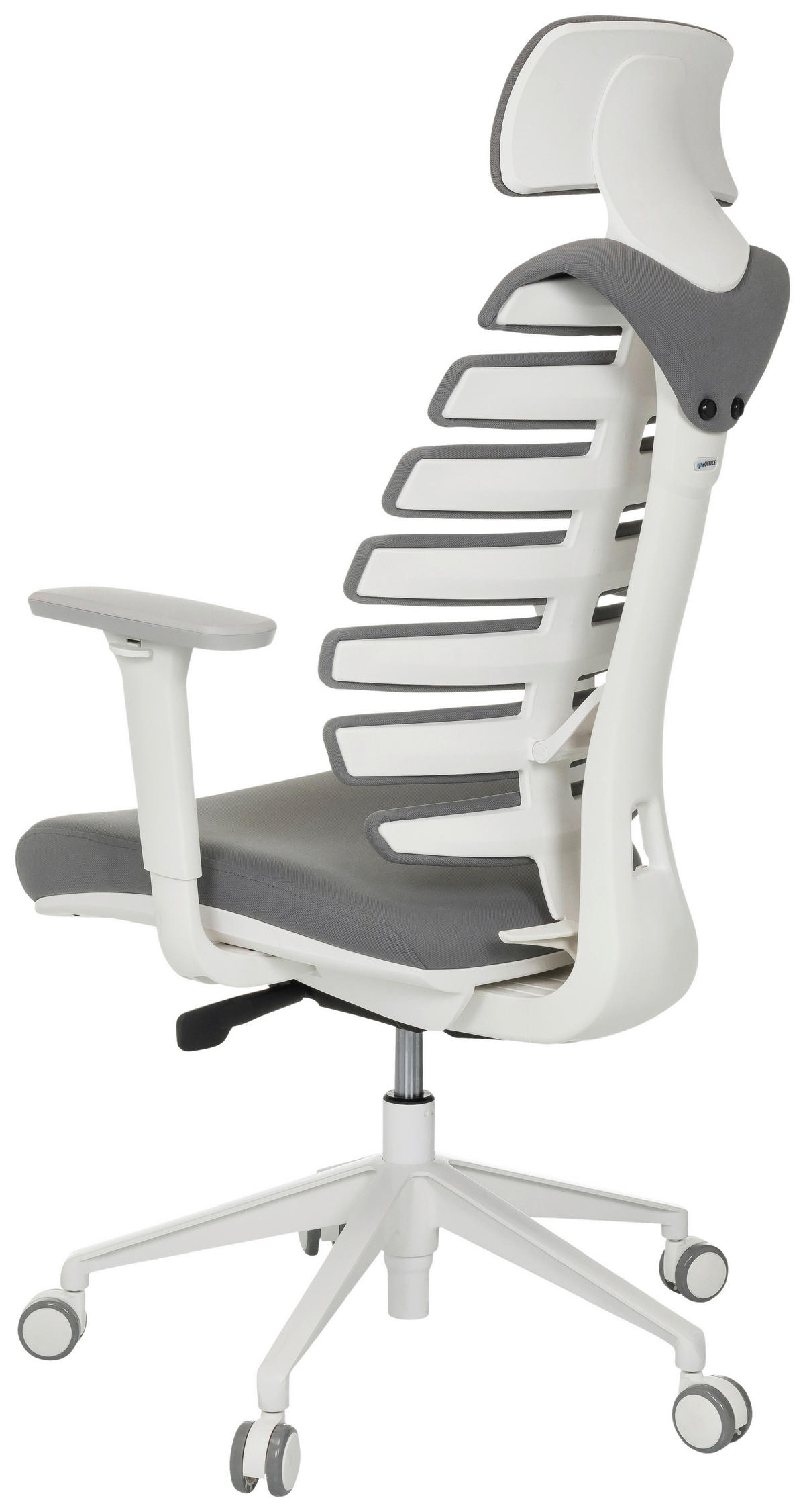 OTOČNÁ ŽIDLE, plochá tkanina, tmavě šedá - šedá/bílá, Moderní, textil/plast (67/116 - 133/65cm) - MID.YOU