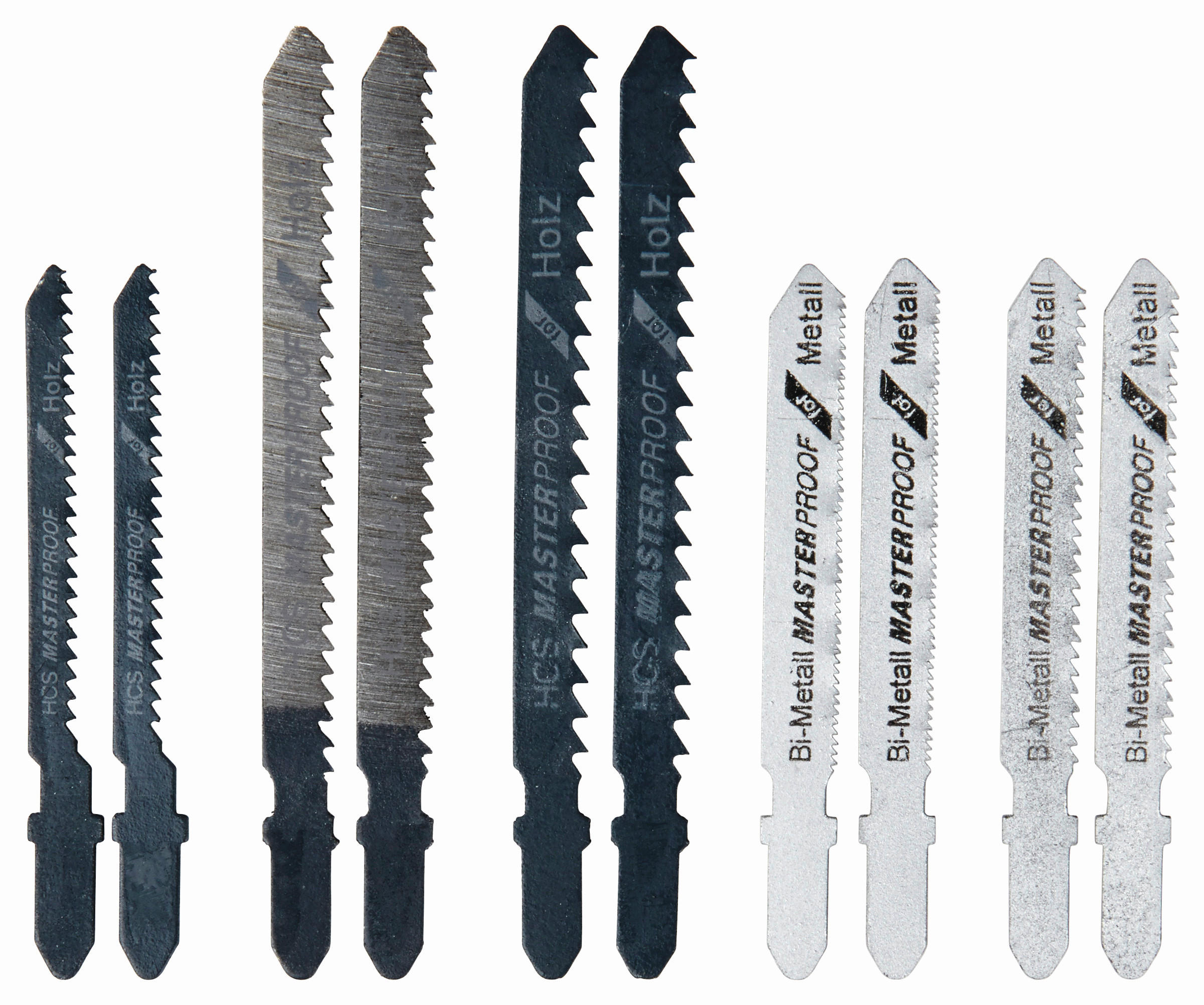 Stichsägeblätter 10-Tlg. Aus Stahl für Bosch, AEG, Metabo