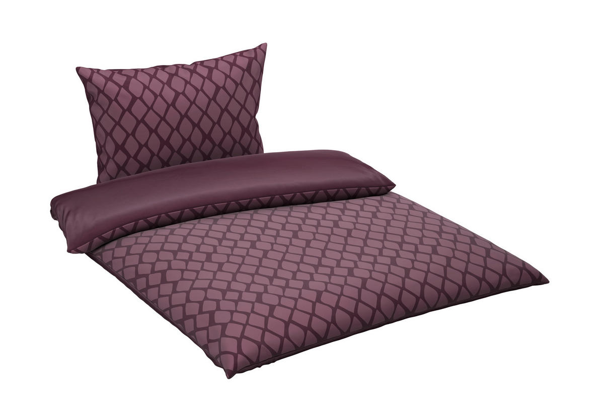 WENDEBETTWÄSCHE 2-teilig STRIPES DK Satin 140/200 cm  - Violett, Design, Textil (140/200cm) - Dieter Knoll