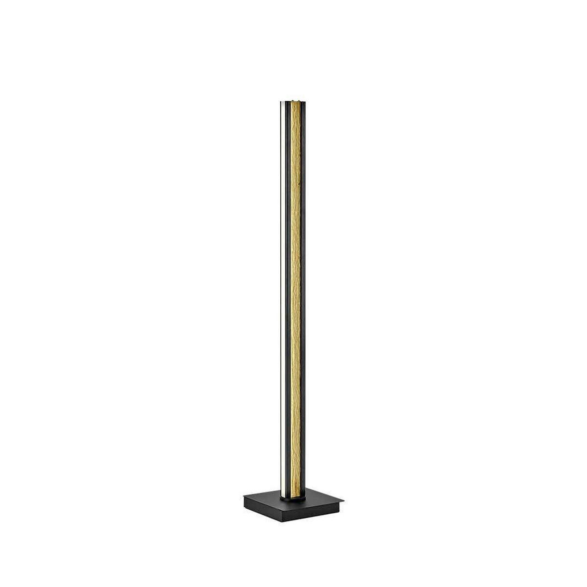 LED-STEHLEUCHTE - Schwarz, Natur, Metall (23/160cm) - Herzblut