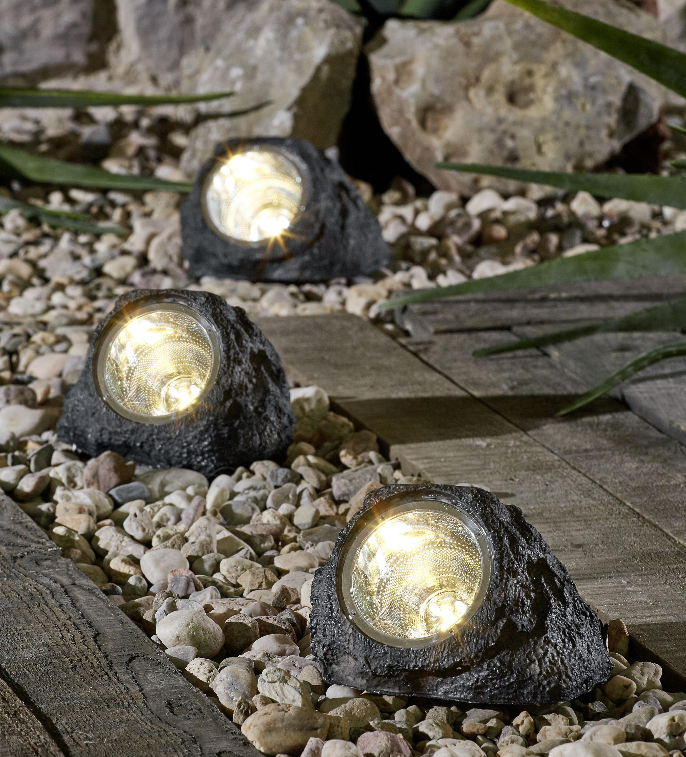 LAMPĂ SOLARĂ  - alb/gri, Basics, plastic (15/12,5/10,5cm) - Ambia Garden