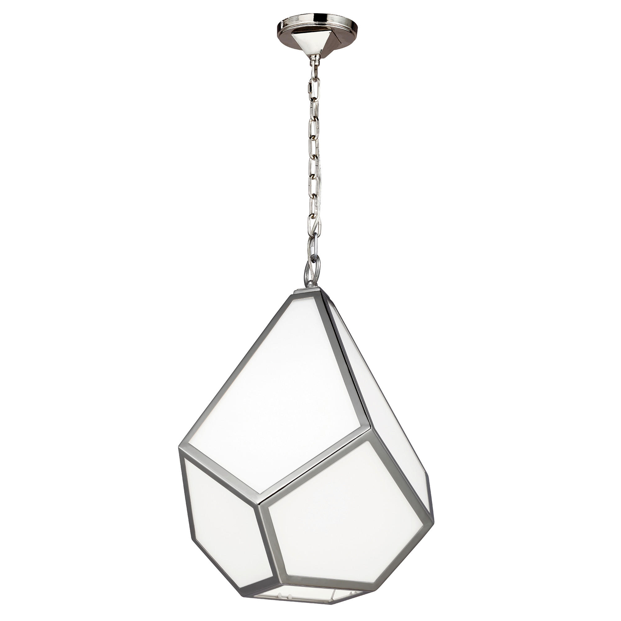 HÄNGLAMPA Elstead Diamond 49.5 /64.8 cm  - nickelfärgad, Basics, metall (49.5 /64.8cm) - Elstead Lighting