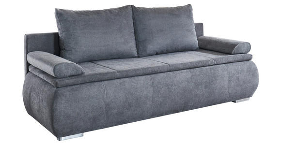 SCHLAFSOFA Webstoff Grau  - Chromfarben/Grau, KONVENTIONELL, Holz/Kunststoff (207/91/90cm) - Carryhome