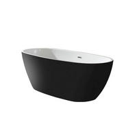 BADEWANNE freistehend  170/80,6/60 cm  - Schwarz/Weiß, KONVENTIONELL, Kunststoff (170/80,6/60cm) - Sanotechnik