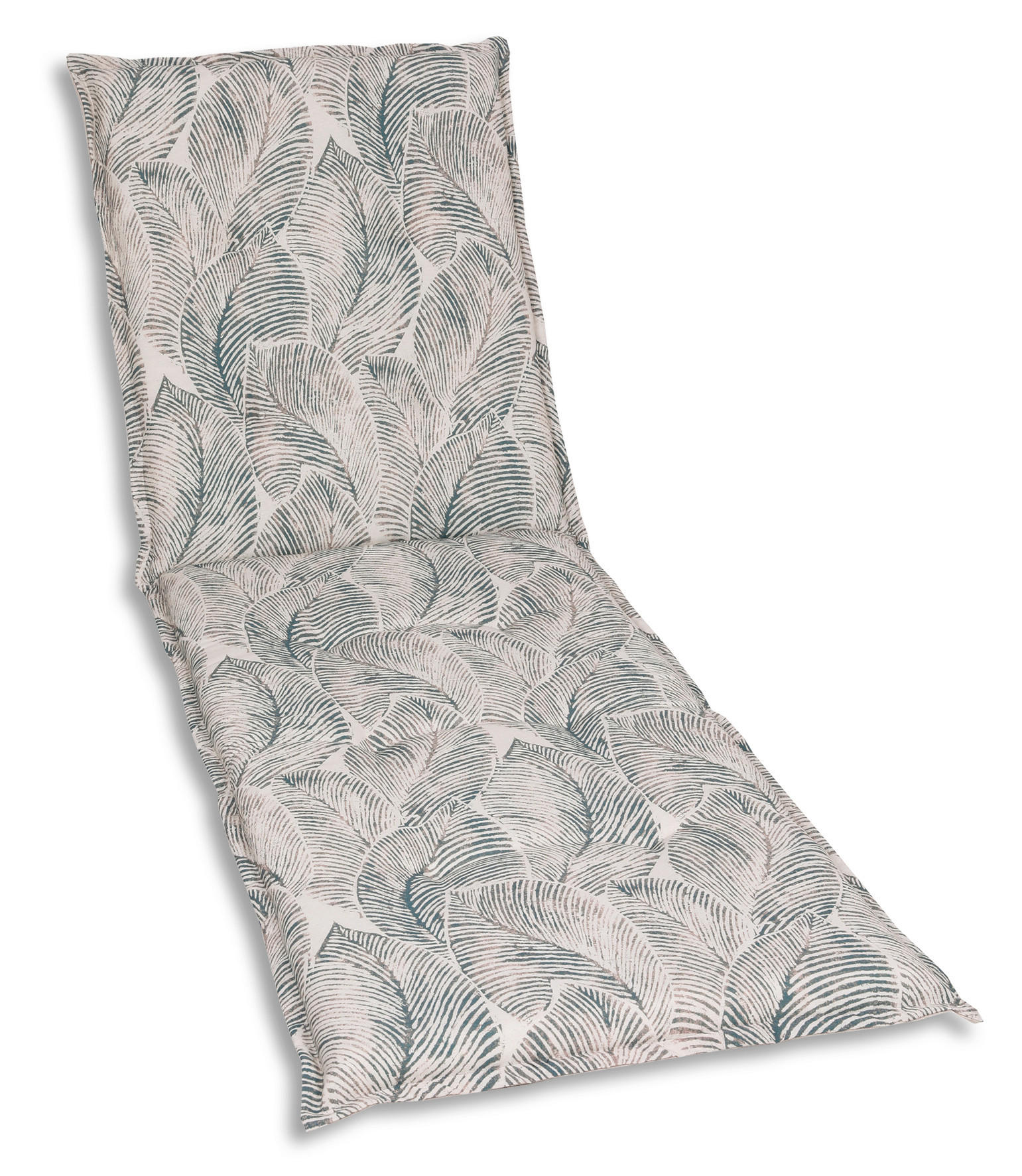 LIEGENAUFLAGE Blätter  - Beige/Grau, Basics, Textil (60/7/190cm)