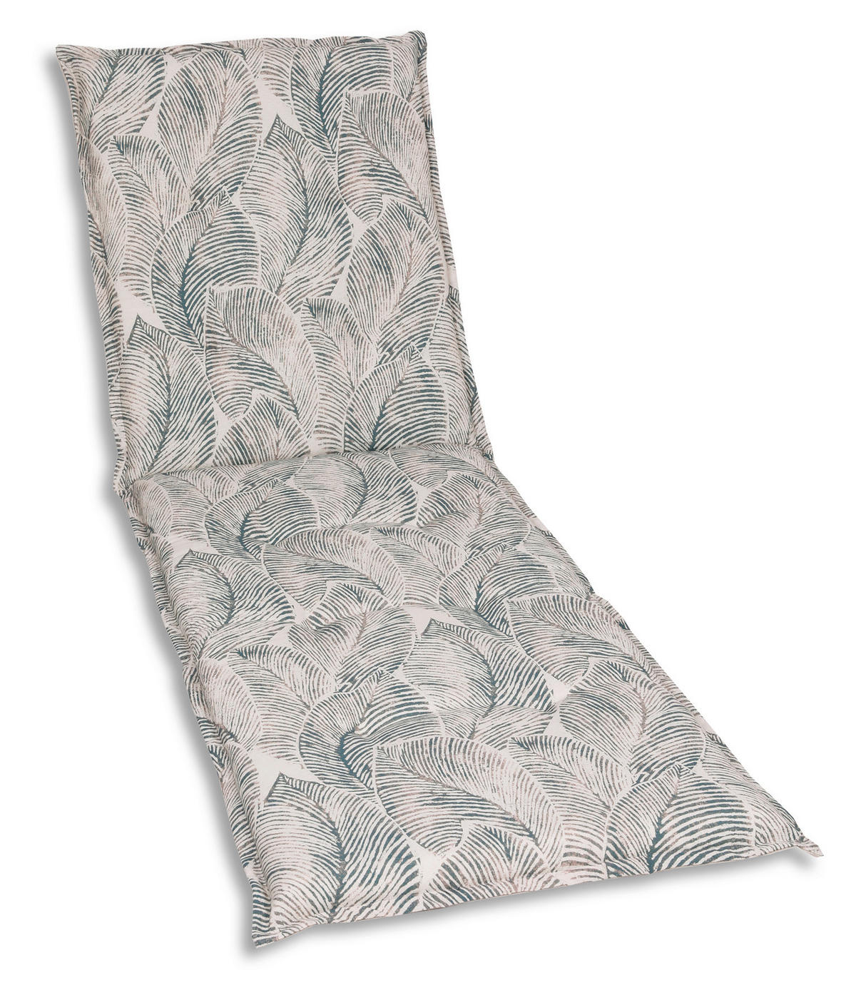 LIEGENAUFLAGE Blätter  - Beige/Grau, Basics, Textil (60/7/190cm)