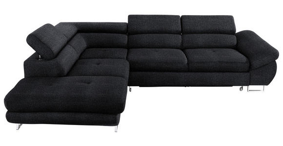 ECKSOFA in Webstoff Anthrazit  - Anthrazit, Design, Textil/Metall (235/280cm) - Hom`in