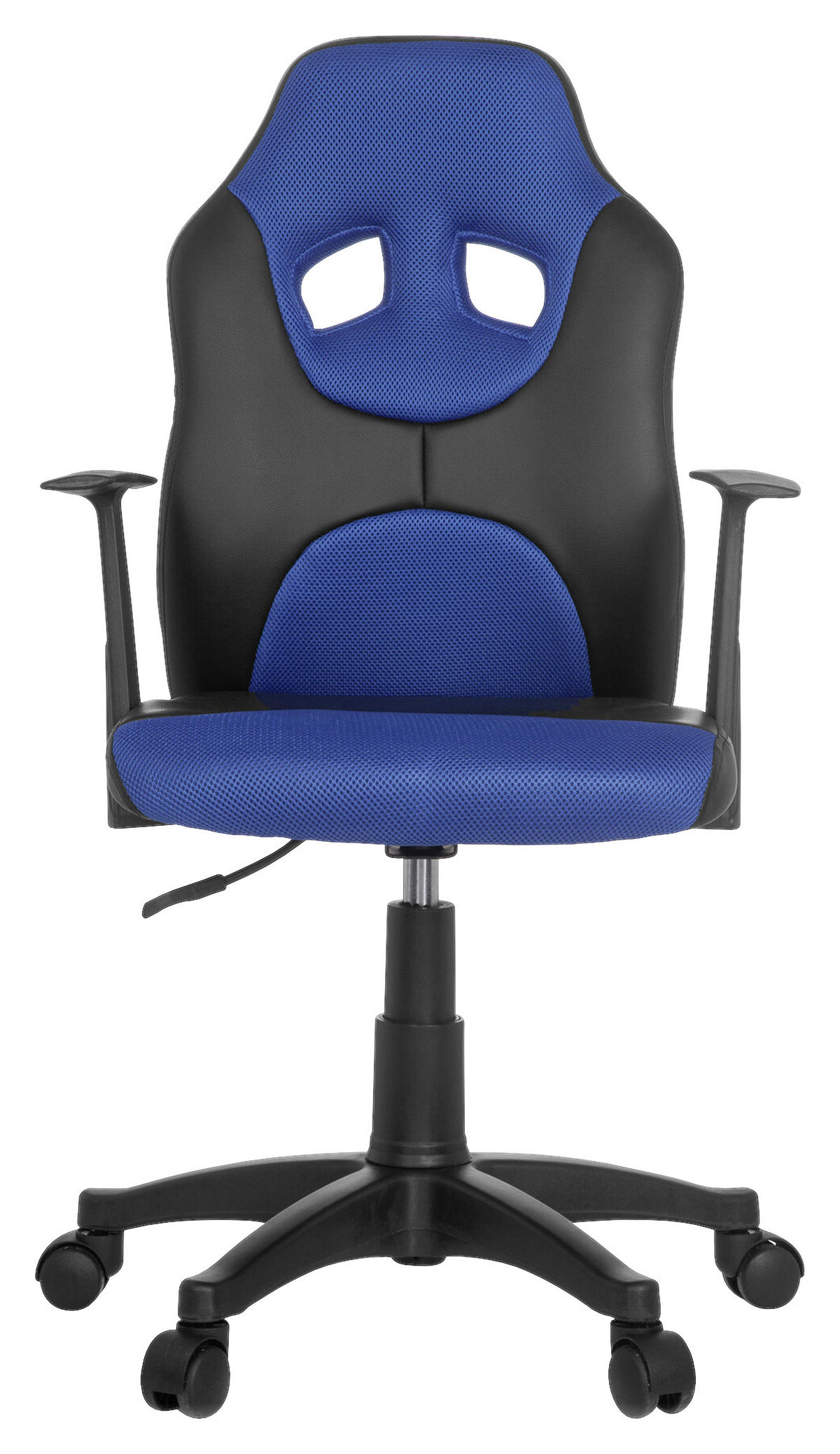OTOČNÁ ŽIDLE PRO MLÁDEŽ, modrá, černá - modrá/černá, Basics, plast (54/90-100/48cm) - MID.YOU