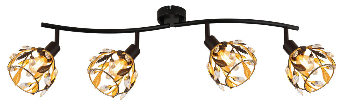 STRAHLER 70/12/15,5 cm   - Klar/Goldfarben, Basics, Kunststoff/Metall (70/12/15,5cm) - Globo