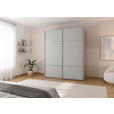 SCHWEBETÜRENSCHRANK 162/223/68 cm 2-türig Grau  - Chromfarben/Grau, KONVENTIONELL, Holzwerkstoff/Metall (162/223/68cm) - Novel