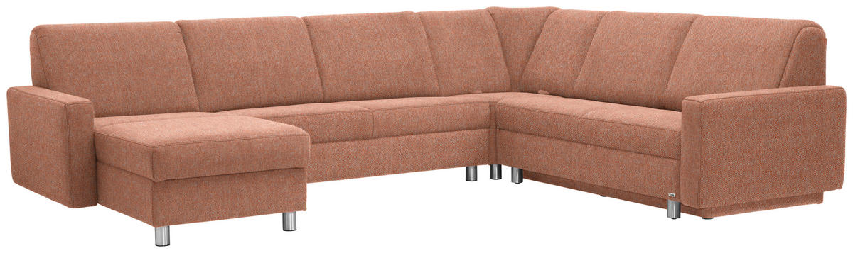 WOHNLANDSCHAFT in Chenille Orange  - Alufarben/Orange, KONVENTIONELL, Kunststoff/Textil (158/322/236cm) - Sedda
